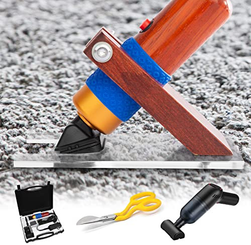 Tufted Carpet Clipper Tool Kit Mit Halterung, Heimwerker Teppichschneider, Mit Kabellosem Staubsauger Und Entenschnabelschere, Für Tufting Teppich Pflaumen Verfeinerung – Ordentlich Schneiden