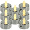 8er Set LED Teelicht silber - batteriebetrieben - Teelichtkerzen Xmas Romantiklichter Entspannungslicht Stimmungslicht Weihnachts-Deko Innen