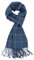 Achillea Weicher und warmer Winterschal, einfarbig, kariert, Kaschmir-Haptik, Unisex, Stahlblaues Gitter