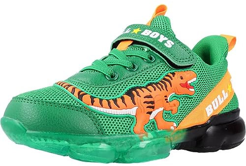 Bull Boys T rex Sneaker with Lights - Forest Grün Synthetik 35 EU