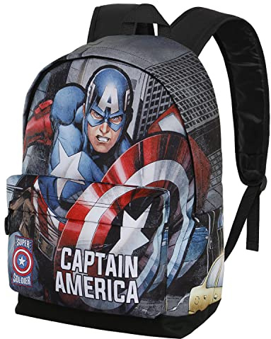 Captain America Defender-FAN HS Rucksack 2.0, Schwarz