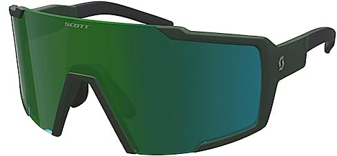 Scott Shield Wechselscheiben Fahrrad Brille kaki grün/grün Chrome