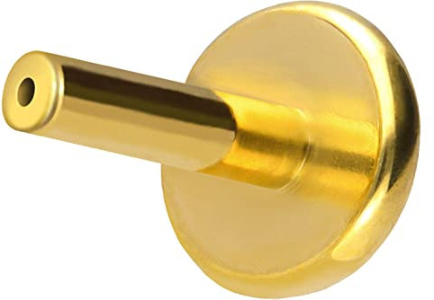 PIERCINGLINE Titan Labret mit Push Fit OHNE AUFSATZ Piercing Ohr Conch Tragus Lippe Nase Medusa Goldfarben 1,2x7 mm