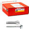 Fischer 100 Tasselli SX Plus BM con Vite Testa Esagonale 10x50 mm per Muro Pieno, Mattone Forato, Muratura, Calcestruzzo, per il Fissaggio di Lampadari, Mobili, Pensili, Mensole, 567625