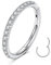 ESHIONER Nasenring G23 Titan Hypoallergen Silber Gold Septum Conch Helix Ohrring Clicker Ring Nostril Tragus Ohr Piercing Ring Lip Nose Daith Rook Piercing Schmuck CZ 18G 8MM