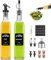 Oil Bottle 500ml 2 Pcs Oil Dispenser, Oil and Vinegar Dispenser Set, Lead Free Glass Material, Olive Oil Bottle/Vinegar Bottles/Wine Bottles, With Oil Pourer, Cork, Label, Pen and Funnel…