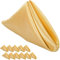 Wambere 12 Stück Stoffservietten Servietten Quadratisch,Wiederverwendbare Napkins Cloth,Waschbare Servietten Stoff,Tischdekoration für Indoor Outdoor Partys Hochzeit Geburtstag Familie,Gold,43x43cm