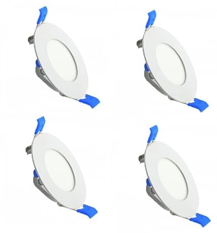 Valdi Led Pack 4 Placas Led A 12v 3w 4000k -marco blanco Autocaravana, Ojos De Buey Led Para Techo, Foco Led Interior, Led Techo, Panel Led, Ideal Para Camper Y Caravana