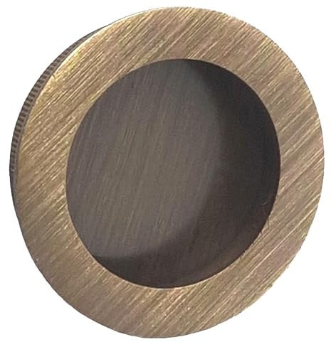 Universal Hardware 40mm Finger Pulls Handle Recessed Edge Flush Fitting Pocket Insert Wardrobe Sliding Doors (Bronze)