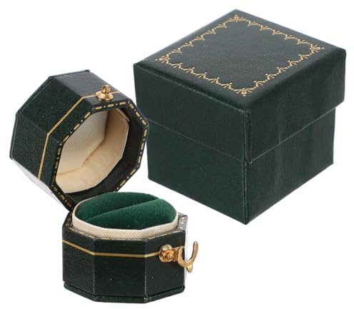 Alipis Ringschatulle Hochzeit Vintage Ringkasten Schmuckkästchen Für Eheringe Mit Verpackungsbox Aus Kunstleder Für Geschenke Jubiläen Geburtstage Und Valentinstag