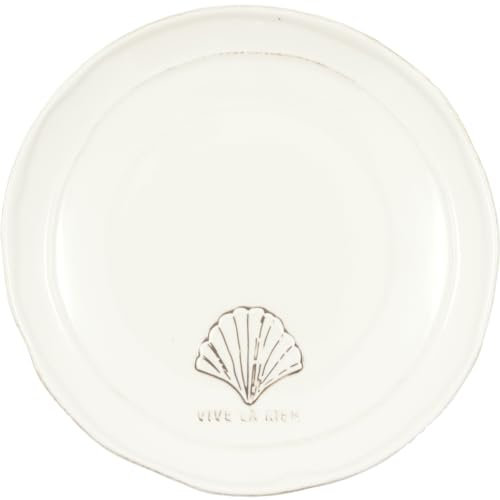 GreenGate [W1025] Plate Vive la mer White