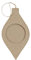 Décopatch NO051Cpack - Packung 10 Rahmen - Weihnachtskugel aus Pappmaché, zum Verzieren, 0,5x6,5x12,5 cm, lang, zum Aufhängen, Kraftbraun, 1 Pack