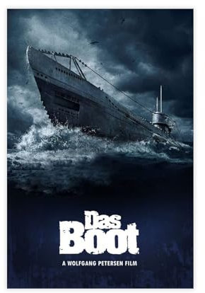 NWGACS Das Boot Filmposter auf Leinwand, Schlafzimmer-Dekor, Sportlandschaft, Büro, Raumdekoration, Geschenk, ungerahmt, 40 x 60 cm
