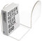 Buchstütze Acryl, 2er Pack, 80 x 70 x 130mm, Buchstützen Acryl, Transparent Bücherhalter für Bücher, Bücher Halterung Regal für Kinder,Schule,Bibliothek,Bookends für Magazine und DVDs Organzier