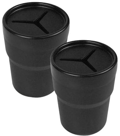 2 Piezas Bote De Basura De Coche con Tapa, portamonedas Universal para portavasos, Cubo de Basura para Coche, para Guardar, Llaves, BolíGrafos, Monedas