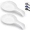 Kyraton Spoon Rest 2 Pack, Plastic Spoon Holder Kitchen Rest, Kitchen Utensil Rack for Spoons, Tongs, Spatulas, Spoon Rack for Hob, Dishwasher Safe