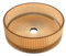 BAIKAL Lavabo sobre Encimera | Redondo | Cristal Champagne | 36 x 36 x 11 cm | Sin orificio para grifo | Lavabo Baño | Envío con Embalaje Reforzado