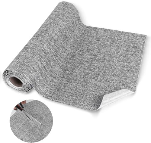 Stoffa Adesiva per Tessuti Tessuto Adesivo Patches di Tessuto di Lino Autoadesive per Divani, Sedie da Ufficio, Sedili di Auto, Tende e Mobili