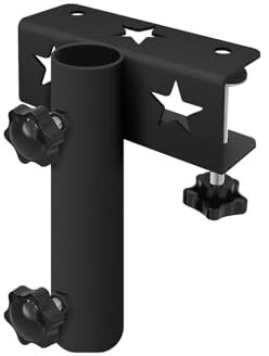 BSWAN Kit de montaje de poste de bandera lateral sin taladrar para caja de camión, soporte universal resistente para mástil de bandera de hasta 1.4 pulgadas