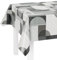 LILENO HOME Tischdecke abwaschbar als Meterware 240x140cm (Schnittkante) in Kreise und Karo grau Motiv - Wachstuchtischdecke wasserabweisend ideal als Tischtuch o. Tischläufer für Bierzeltgarnitur