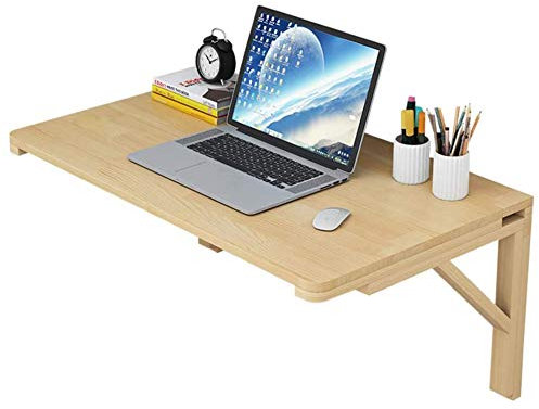KAZUP An der Wand montierter Klapptisch, Massivholz-Klapp-Esstisch, Schreibtisch, einfacher Natur-Home-Office-Schreibtisch aus Holz zum Aufhängen an der Wand, 70 x 50 cm