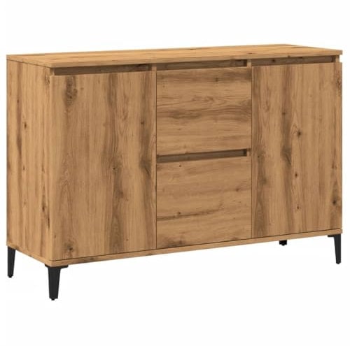 vidaXL Sideboard, Kommode mit Stauraum, Anrichte Schrank für Wohnzimmer, Beistellschrank Mehrzweckschrank, Industrie-Stil, Artisan-Eiche Holzwerkstoff