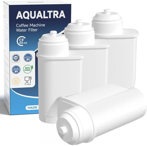 AQUALTRA Filtro Acqua per Macchina da Caffè Compatibile con Serie EQ, EQ3, EQ6, EQ9, EQ500, S700, Intenza 575491, TCZ7003, TCZ7033, TZ70003 (4 Pezzi)