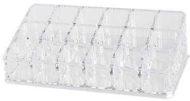 SOESFOUFU Slot Lipstick Display Rack Acrylic Makeup Storage Organizer Cosmetics Display Holder for Home Professional Use