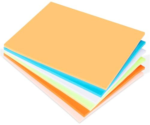6 Pack Extra Große Haftnotizen,203 x 152mm XXL Selbstklebend Klebezettel 6 Harmonische Pastellfarben,Sticky Notes Groß für Whiteboard,Checkliste,Werkstätten,Moderationskarten,50 Blatt/Block