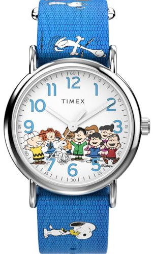 Timex Unisex Analog Armbanduhr Weekender x Peanuts Gang's All Here