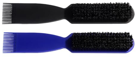 FRCOLOR 2stücke Bartbürste und Kamm für Männer Nylonborsten Bartpflege-set zum Entwirren und Glätten mit Kamm für Haarkämmen Reisefreundlich für Friseurbesuch