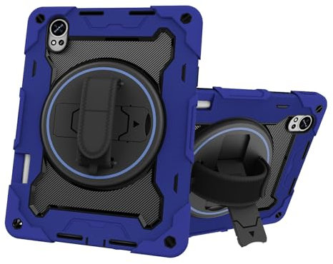 Tablet PC Taschen Hüllen Sleeves Kinderhülle Compatible with Huawei MatePad Air 12 Zoll 2024, elastische Mehrfachwinkelhalterung + 360° verstellbare drehbare Handschlaufe, drei-in-eins, bruchsichere S