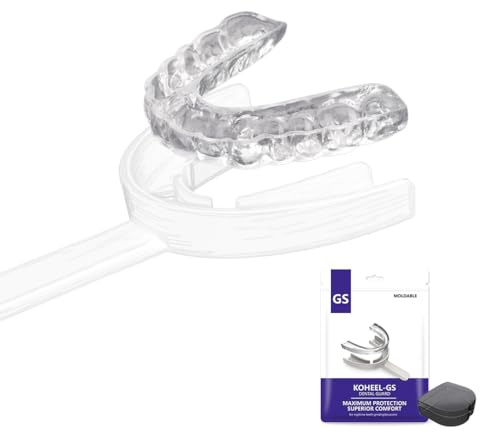 KOHEEL GS Gouttière Dentaire Thermoformable pour Bruxisme, Protège-Dents de Nuit Anti-Grincement et Serrement de Dents, Lot de 5 (Blanc Grand)