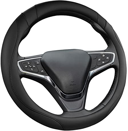 GIANT PANDA Angepasster Lenkradbezug für Kia Sportage,Ceed,NIRO,EV6​,Seltos(Schwarz -M)