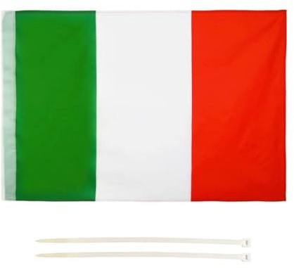 LEIVESTE - Bandiera Resistente alle Intemperie con Passante Per L'Asta Bandiera (Italia, 150x210cm)