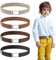 Hopton 4 Stück Kindergürtel, Elastischer Gürtel Kinder, Einstellbarer Gürtel mit Quadratische Magnetschnalle, Stretchgürtel für Jungen Mädchen Jeans Hosen Kleid(Jungen)