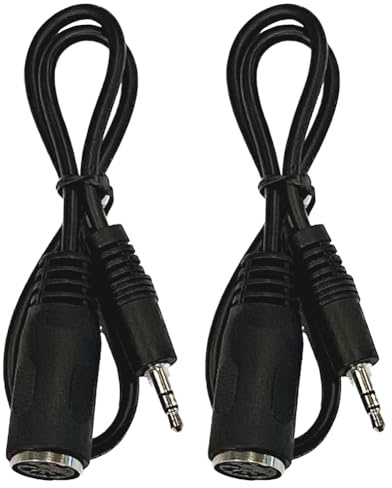 Pesfehhy 2er-Pack Typ-A-MIDI-Auf-3,5-Mm-Adapter, 20-Kabel, Audioleitung, Langlebig, Einfache Installation, Einfach zu Bedienen