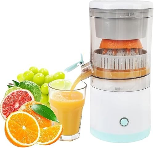Juicer Blender, Wireless Portable Citrus Juicer Machines,Citrus Juicer Machines with USB and portable electric juicer for making fresh orange juice,squeezing lemons,kiwi fruit,and grapefruit(Green)