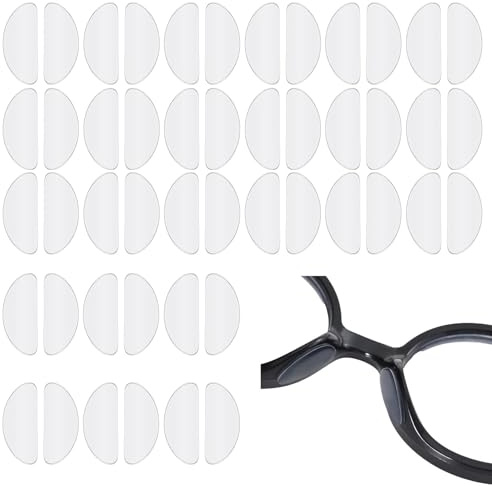 24 Paar Nasenpads Brille Selbstklebend,D Form Silikon Brillen Nasenpads,Transparent Antirutsch Brillen Nasenpads Selbstklebend,Brille Zubehör,für Brillen Sonnenbrillen Schutzbrille