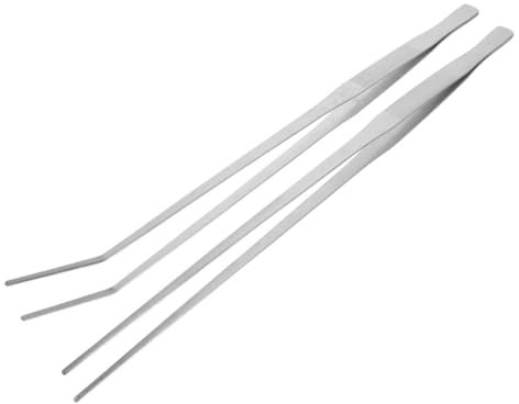 JOINPAYA 2 STÜCK Fütterungszangen für Reptilien Hochwertige Aquarium Pinzette Gerade und Gebogene Zange für Terrarien und Aquarienbedarf