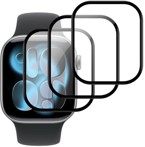 Pnakqil Pellicola Protettiva per Apple Watch Series 11/10 42mm, 3 Pezzi | Protettore Schermo PMMA 3D Copertura Totale, Protezione Ultra Sottile Senza Bolle Anti Graffi HD per iWatch S11/S10 42mm