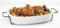 Ofen auf Tisch weiß Kasserolle Porzellan Auflaufform mit Eisen Rack, Aluminiumguss Rechteckige Auflaufform groß Mahlzeit Prep Kochgeschirr, 2-quart Baker Ofenfeste Pfanne