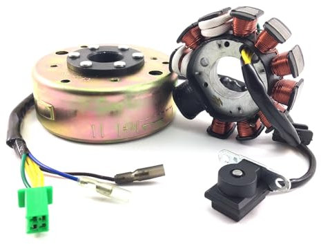 LiMA LICHTMASCHINE - STATOR & ROTOR * KOMPLETT * 11 SPULEN STATOR * DC *125-150cc 4-TAKT 152QMI-157QMJ Motoren für ZNEN ZN125 HYOSUNG CHINA ROLLER GY6