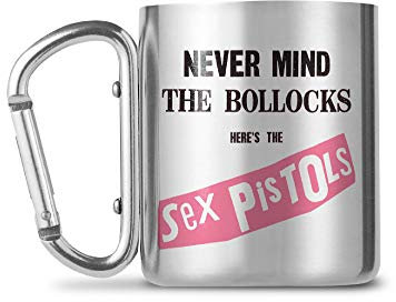 empireposter Sex Pistols - Never Mind - Edelstahl Tasse Karabinergriff - Carabiner Mug 230 ml