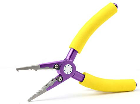 CrazyShark Aluminium-Angelzange, Hakenentferner mit Scheide und Umhängeband, Violett