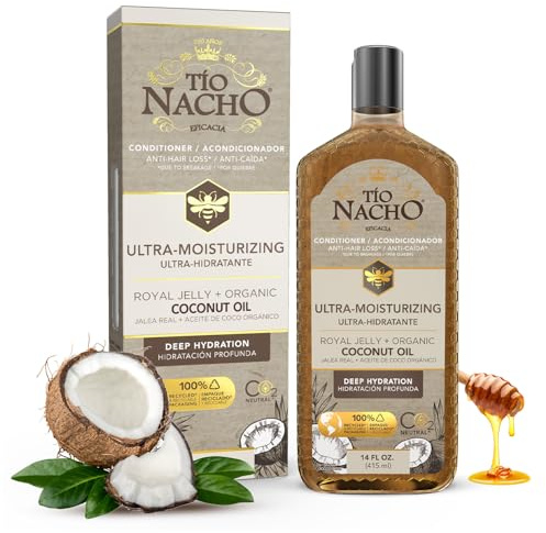 Tio Nacho Ultra Hydration Coconut Oil Conditioner: Anti-Hair Loss, Deep Nourishment, UV Protection, Frizz Control with Organic Coconut Oil & Royal Jelly - 14 Oz