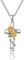 PRAYMOS Kreuz Urne Halskette für Asche Kette Feuerbestattung Schmuck Memorial Andenken Sonnenblumen Kreuz Halskette Medaillon Schmuck