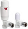 Adept Technology TRV c/w Lockshield and Modern Valves Head Kit (15mm x 1/2) Choice of Colours and Sizes (Angled, White)