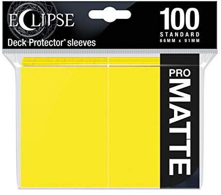 UP - Eclipse Matte Standard Sleeves: Lemon Yellow (100 Sleeves)