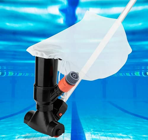 Schwimmbad-Reiniger tragbarer Staubsaugerstrahl-Reinigungs-Teleskop-Filterwerkzeug, Unterwasser-Bürste mit Gummi-Stange Standard-Gartenschlauch Brunnen Teich Spa oberirdische Wanne, heiße Quell-Sauna